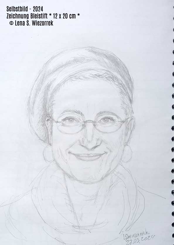 Selbstportrait - Bleistift auf Papier