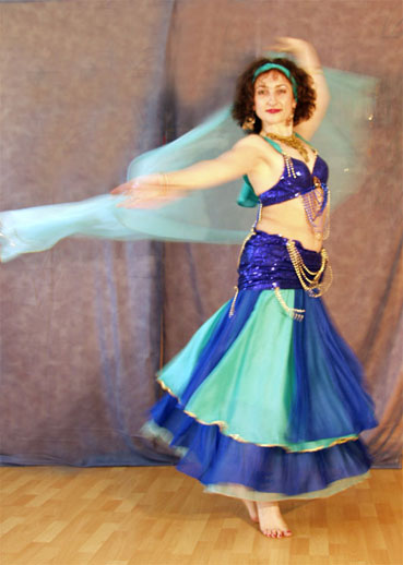 Schleiertanz Blau